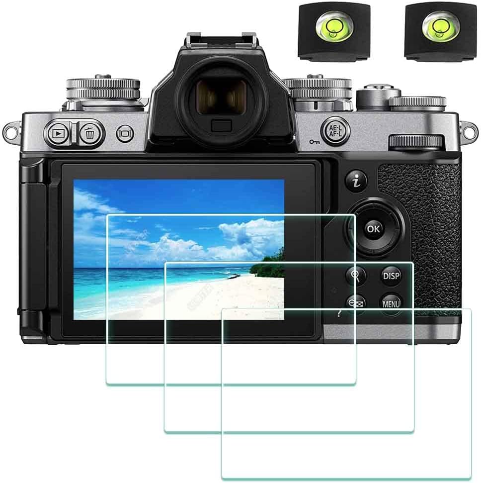 Zfc Screen Protector for Nikon Z fc Zfc Digital Camera & Hot Shoe Cover, 0.3mm 9H Hardness Tempered Glass Saver Anti-Scrach Anti-Fingerprint Anti-Bubble Anti-Dust [2+3Pack]