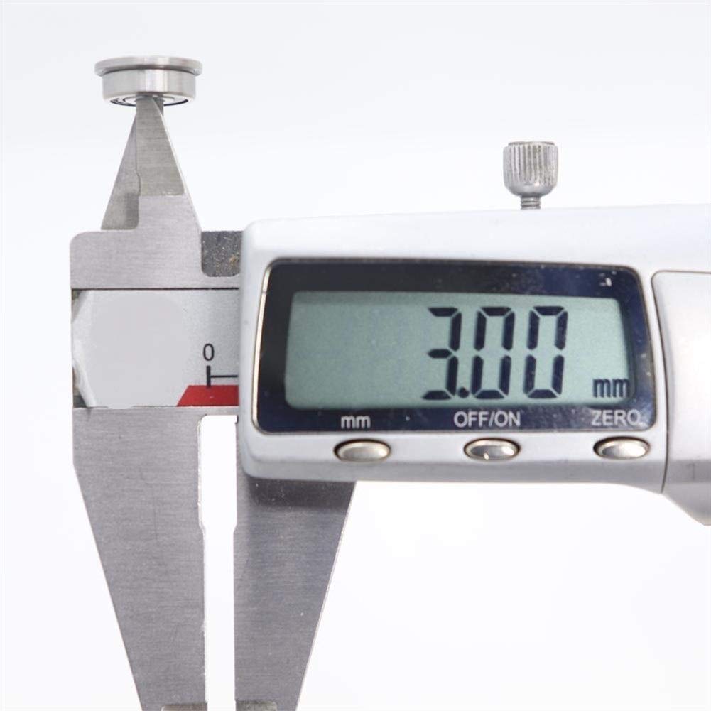 TMP1105 Flange Ball Bearings 10Pcs F623 RS 3D Print Bearings 3x10x4mm for VORON 0 ABEC-7 Voron 3D Flanged Bearing F623-RS Ball Bearings F623RS