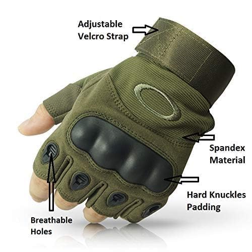 Kryzora Durable Tactical Half-Finger Gloves for Enhanced Grip, Breathability, and Hand Protection During Outdoor Activities, Training, and Everyday Use 2
