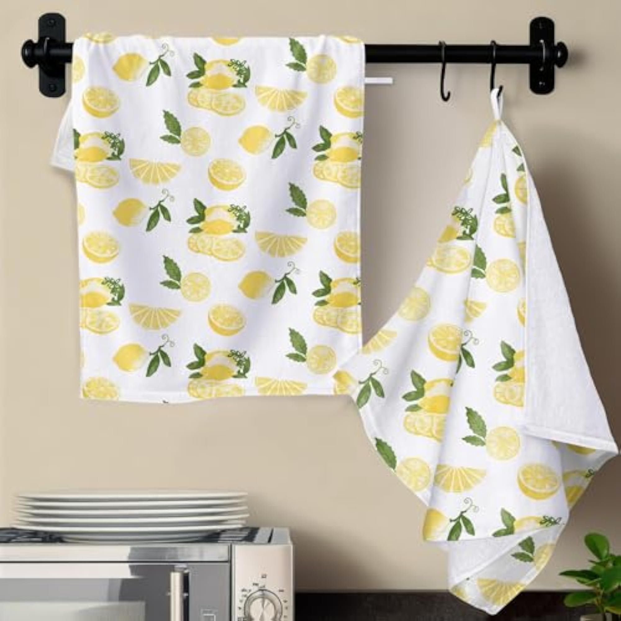 Printed Kitchen Hand Towels Set, 2PC