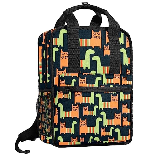 Sac à dos pour garçons avec bretelles réglables imprimé chat