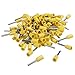 100Pcs Wire Copper Crimp Connector Insulated Cord Ferrule Pin End Terminal Yellow