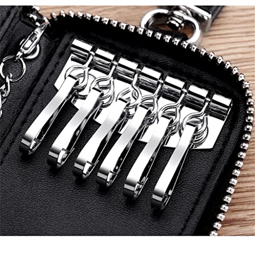 Étui à clé à fermeture éclair avec chaîne multifonction anti-rayure pour sac - 6