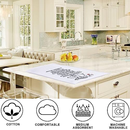 Levlo Beauty Kitchen Towel Beast Lover Gift You Are Braver Stronger Smarter Than You Think Dish Towel Waffle Weave Princess Motivational Kitchen Decor (Beauty Beast Towel) #TOP2