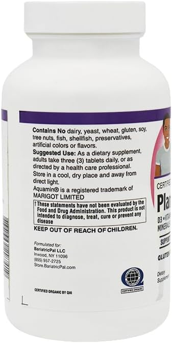 Miniatura 4 de BariatricPal Calcio 1,000 mg comprimidos con magnesio, D3 y K2 - Alimentos integrales orgánicos certificados y veganos certificados! (90 tabletas)