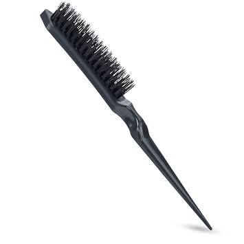 SIMPOR Teasing Hair Brush, Slick Back Hair Brush, Nylon Bristles Salon Styling Edge for Back Combing Lifting Create Volume Parting Stick for Women Men