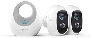 EZVIZ C3A 1080p Telecamera di Videosorveglianza per InternoEsterno Ricaricabile a Batteria Kit Base 2 Cam W2D LAN Duo Pack WiFi Full HD Audio 2 Vie Rilevamento di Movimento PIR EZVIZ C3A 1080p Telecamera di Videosorveglianza per InternoEsterno Ricaricabile a Batteria Kit Base 2 Cam W2D LAN Duo Pack WiFi Full HD Audio 2 Vie Rilevamento di Movimento PIR