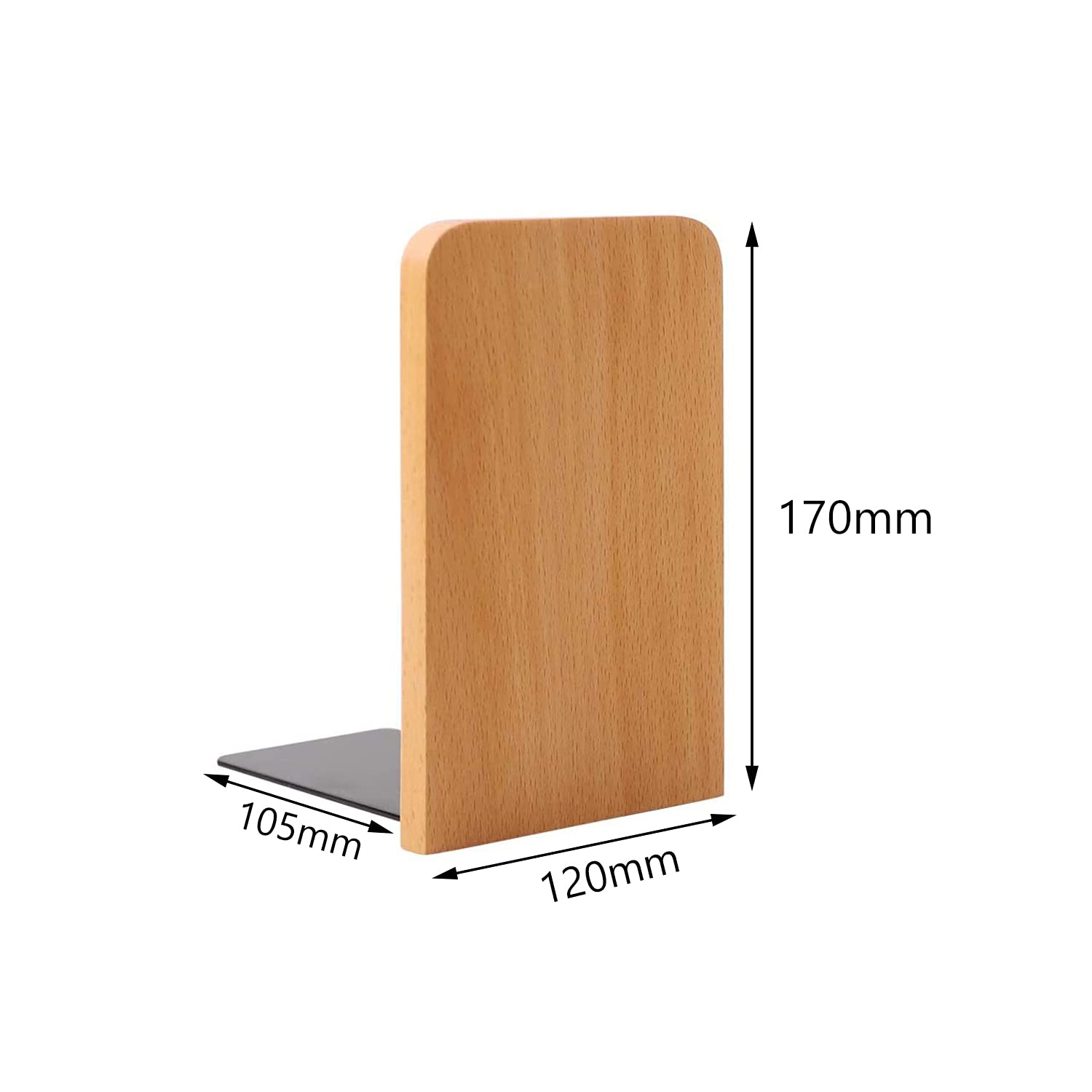 2 Pièces Serre-Livres En Bois, Presse-Livres En Bambou Creative