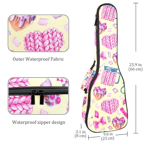 JRHEJTHH Housse imperméable durable pour ukulélé avec épaules réglables pour 53,3 cm, 58,4 cm, 61 cm, rembourrage épais, motif imprimé léopard jaune, Multicolore., 25.9x9x3.1in/66x23x8cm, Moderne - Les Beatles, Paul McCartney, John Lennon, RIngo Starr, George Harrison JRHEJTHH Housse imperméable durable pour ukulélé avec épaules réglables pour 53,3 cm, 58,4 cm, 61 cm, rembourrage épais, motif imprimé léopard jaune, Multicolore., 25.9x9x3.1in/66x23x8cm, Moderne – Image 5