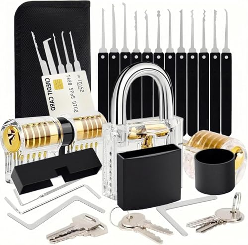 Solid Brass Door Knocker 2025 Latest Upgraded Version Pick Stainless Kit with Same Keys of 40mm Picking Wide Body 2 inch Long Anti Rust Lock Set Key Keyed Alike Set Locker Solid Brass GH85