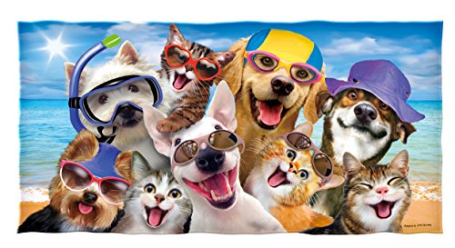 Selfie Super Soft Plush Cotton Beach Bath Pool Towel (Beach Party)