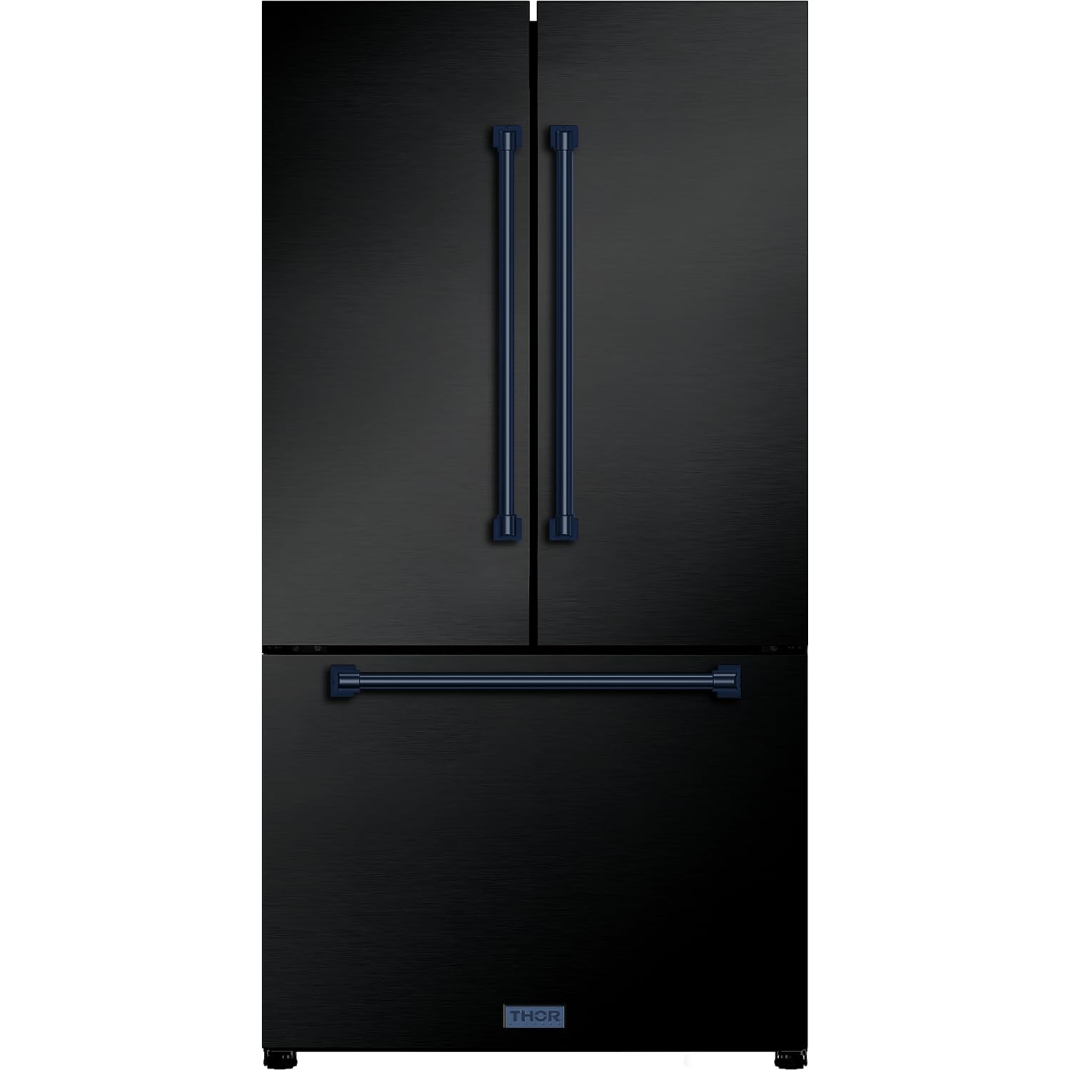 Thor Kitchen Gordon Ramsay 36 Inch 20.3 cu ft French Door Counter Depth Refrigerator with Ice Maker in Black/Navy Blue | Fridge.com