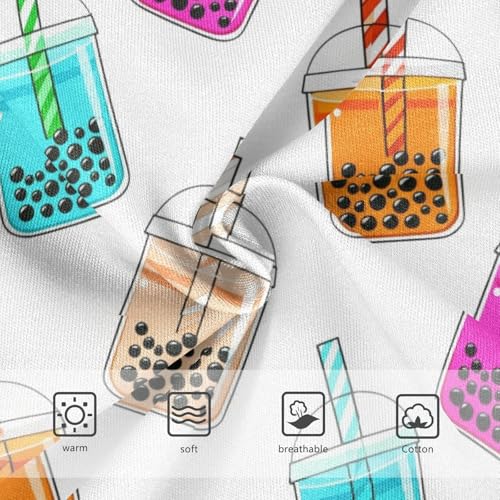 Joisal Toddler Girls Underwear 2t Cotton Girl Panties Cute Aesthetic Underpants Briefs Cute Cartoon Bubble Tea White3