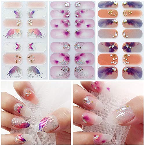 MIRAE ネイルシール 手 3枚入り 立体3Dデザイン ネイルステッカー 手用