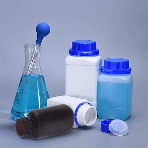 Miniatura 6 de Othmro 5 botellas de plástico de reactivo químico de laboratorio, 3.4 fl oz3.38 onzas líquidas de boca pequeñarecipientes de almacenamiento de