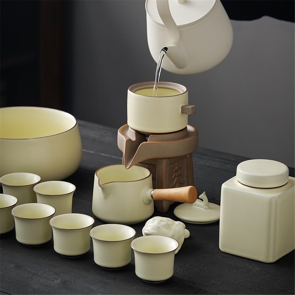 Tea Set Automatic tea set portable brewing tool for home use with detachable compartment for easy cleaning Teapot Set