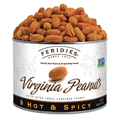 FERIDIES Super Extra Large Hot and Spicy Virginia Peanuts