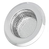 洗面台 排水口 ごみ受け パンチング 排水口サイズ：約35-45mm 流し用 排水口カバー 抗菌 ゴミカゴ 排水フィルター 18-8ステンレス 浅型 ゴミカゴ 洗面台 洗面所 (XS(排水口サイズ：約35-45mm))