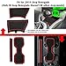 auovo Cup Holder Insert Liner Coaster Anti Dust Mats for Renegade Accessories 2018 2019 2020 2021 2022 2023 Custom Center Console Door Pads 18PCS (Red Trim)