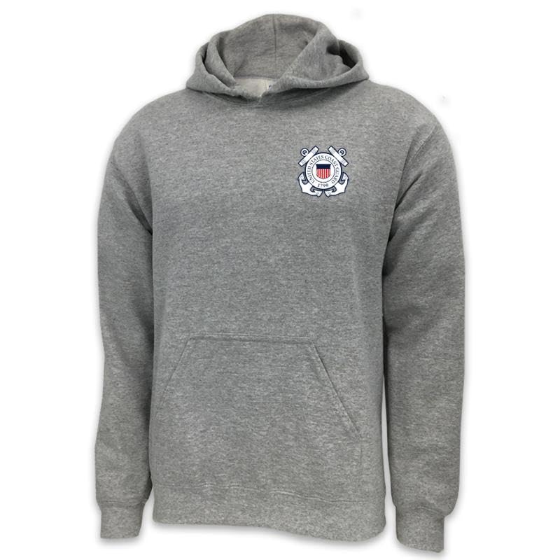Armed Forces Gear Men's Coast Guard Seal Logo Hooded Sweatshirt (Multicolor)