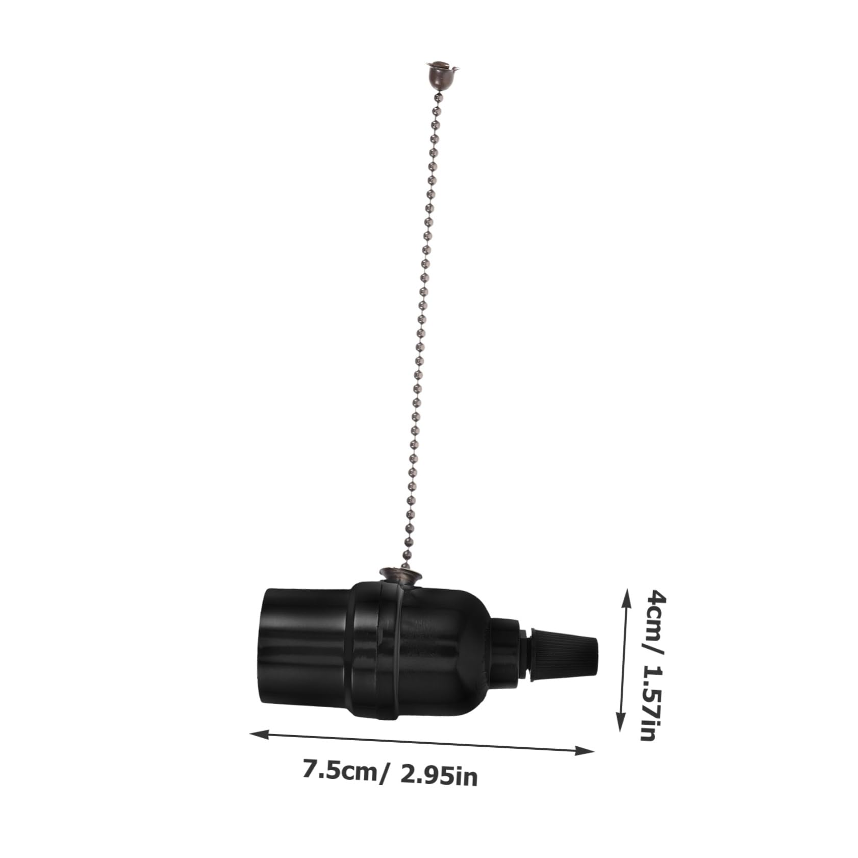 Tofficu Ceiling Light Lamp Holder Pull Chain Lamp Socket E26 Socket Construction Flexible Zipper