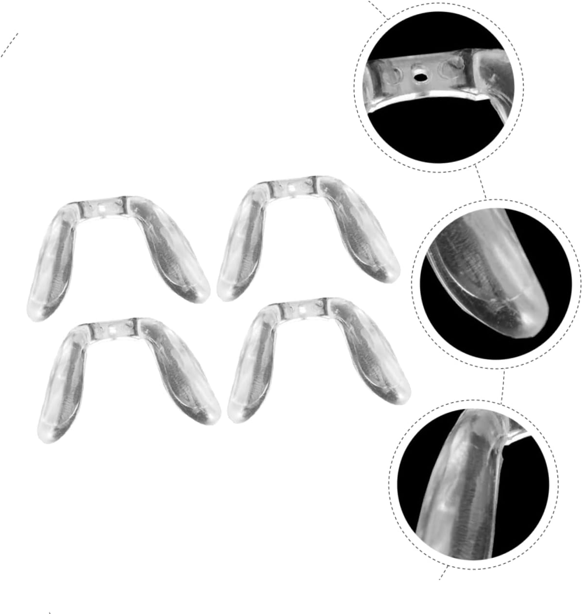 FOMIYES 20pcs Silicone Eyeglass Nose Pads - Support for Glasses Comfortable Fit Design for Adults and Boys and Girls for Sunglasses and Eyewear Repair