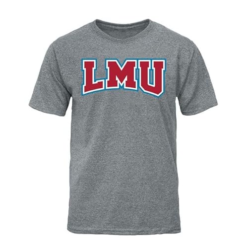 Barnesmith Loyola Marymount University LMU Lions Short Sleeve Adult Unisex T-Shirt, Classic, Charcoal Grey, Small