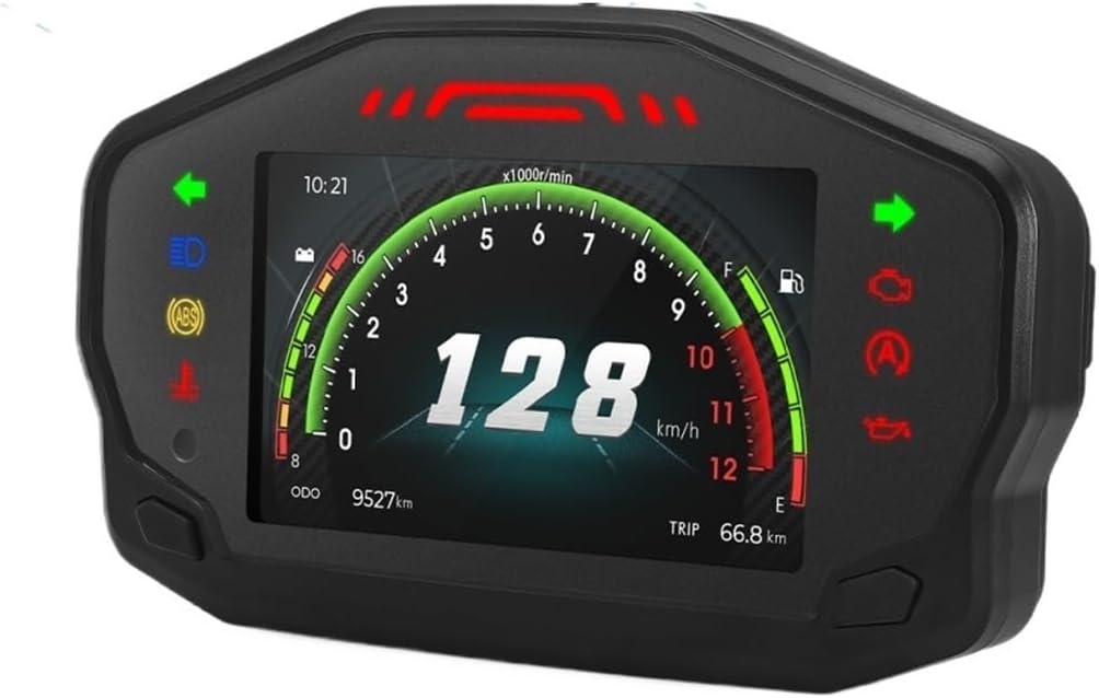Speedometer Odometer Motorbike Motorcycle RPM Meter Multi-Functional Dashboard Tachometer Meter Temperature Gauge Instrument for 1/2/4 Cylinder