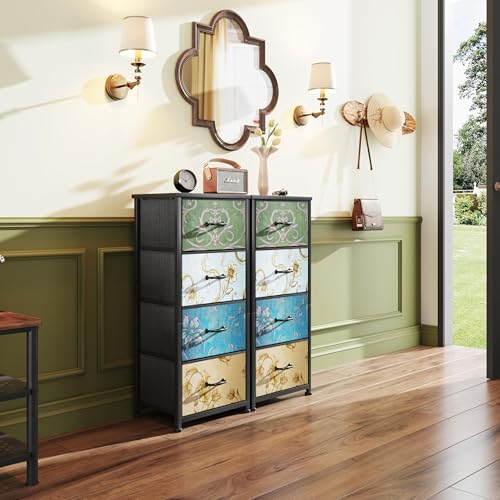 Commode avec 4 tiroirs en tissu compacte pour rangement de maison 29x40x80cm - 7