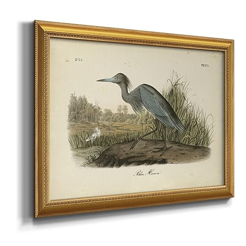 Renditions Gallery Animal Wall Art Blue Heron Painting Artwork Modern Abstract Home Décor Gold Framed Canvas Prints Wall Decorations for Bedroom and Bathroom 20x28 Inch by Renditions Gallery - Used condition - Image 2