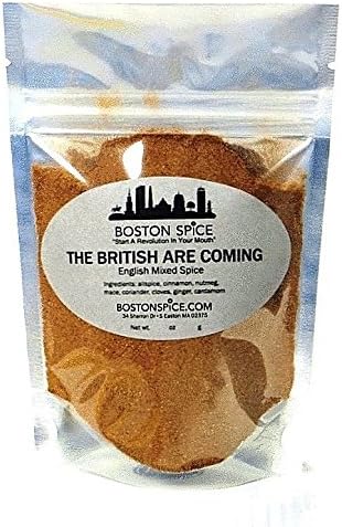 Boston Spice The British Are Coming Handmade English Mixed Spice Pudding Blend Baking Cakes Apple Pumpkin Pies Donuts Pastry Desserts Fudge Brownies Add To Protein Shakes wt 1oz/29g 1/4 Cup Spice