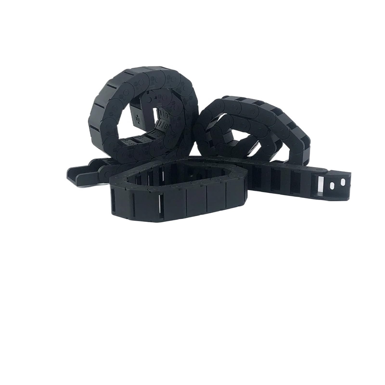 Equipos industriales Cadena portacables 18x18 18x25 18x37 18x50 mm Cadena de arrastre de transmisión de cable de remolque de plástico interior abierto semicerrado 1 metro Cadenas de transmisión(48mm,1