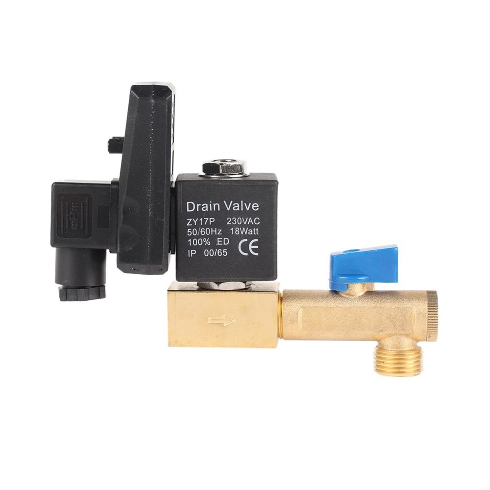 Válvula de Drenaje electrónica Válvula de Drenaje automática del Tanque de Gas temporizada 1/2 quot; Puerto AC 220V Válvula de latón de 2 vías for compresor de Aire 1 Uds