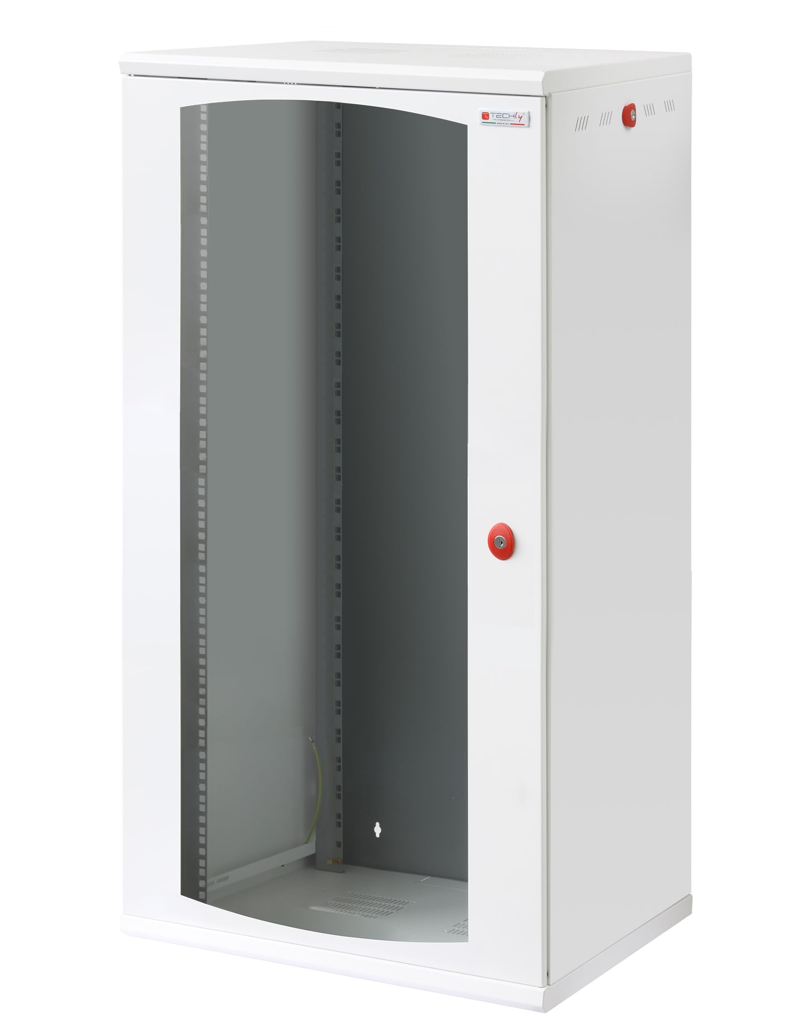 Techly Professional 369335 Armadio Rack 19" a Muro 22 unità Sezione Unica Prof. 600mm Bianco Bianco
