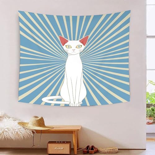 Tapisserie Murale 3D Égypte Chat Tissu Décoration Salon Chambre VZOMANLEX