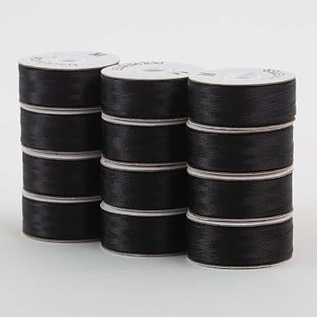 Superior Threads SuperBobs Polyester 12pk M-Style Black Prewound Bobbin