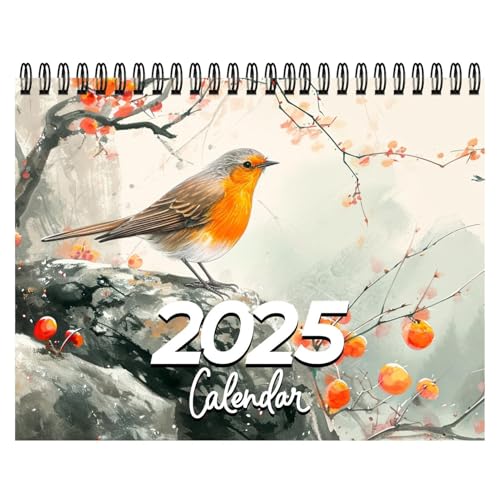 �m�[�u�����h�i Garden Birds Calendar - 2025 �����e�[�}�ɂ������ԕǊ|���J�����_�[ |�|�[�^�u�� 2025 �v�����j���O 12 �����J�����_�[ �Q���A���r���O���[���p
