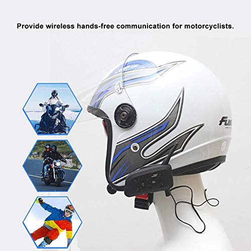 Interfono inalámbrico VNETPHONE V6-1200 de gran alcance con Bluetooth para motos 5