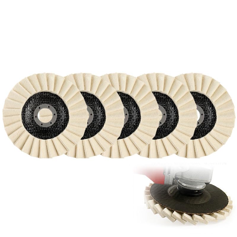 Wool Felt Flap polishing disc Wheel Metal Ceramic car Glass pad Buffing Stable wear-Resistant Durable high Temperature Resistance (10)