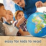 Science Kidz 2 in 1 Light Up Globe For Kids - Illuminated Constellation Light - Educational Childrens World Globe & Bedroom Night Light - Image 5