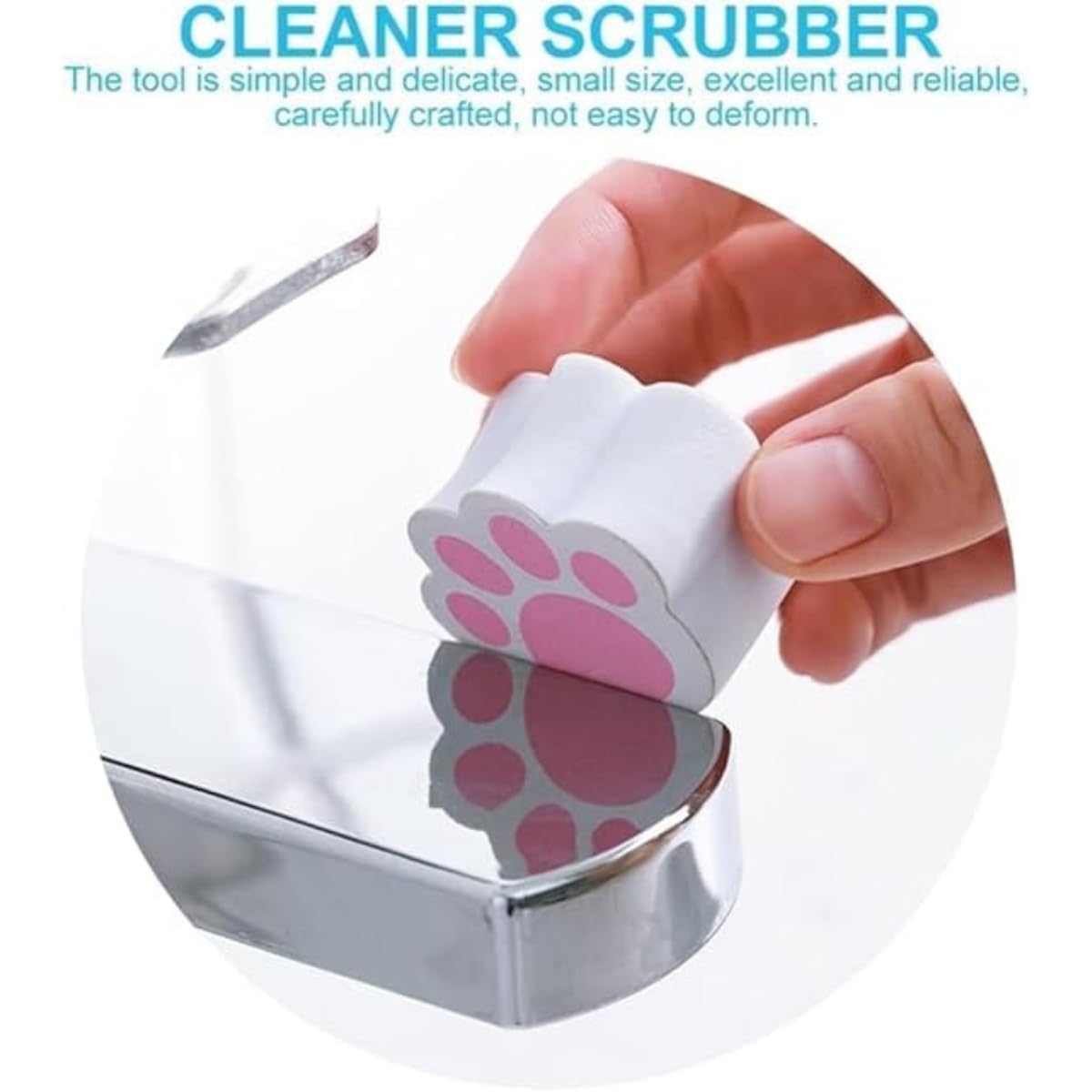 LUCCI - Cute Mirror Cleaning Sponge Wipe, Household Mirror Cleaner Wiper, Window Glass Mirror Stain Removal Wiper, Bathroom Kitchen Car Glass Sponge Wipe, Cleaning Supplies,(Pack of - 3) 4