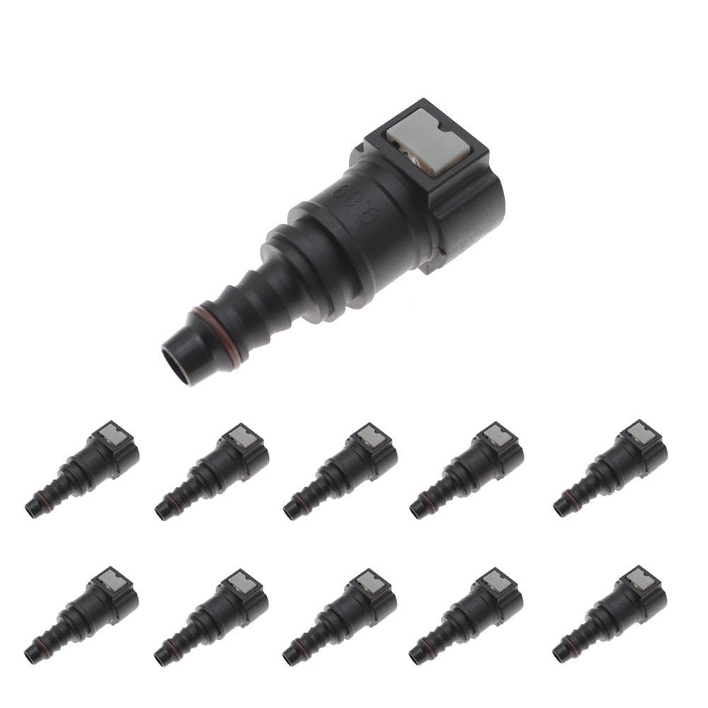 Dyyopra 10Pcs Car Fuel Line Quick Connector Hose Coupler Id8 9.89 Nylon Oil Pipe Connect Disconnect(10Pcs)