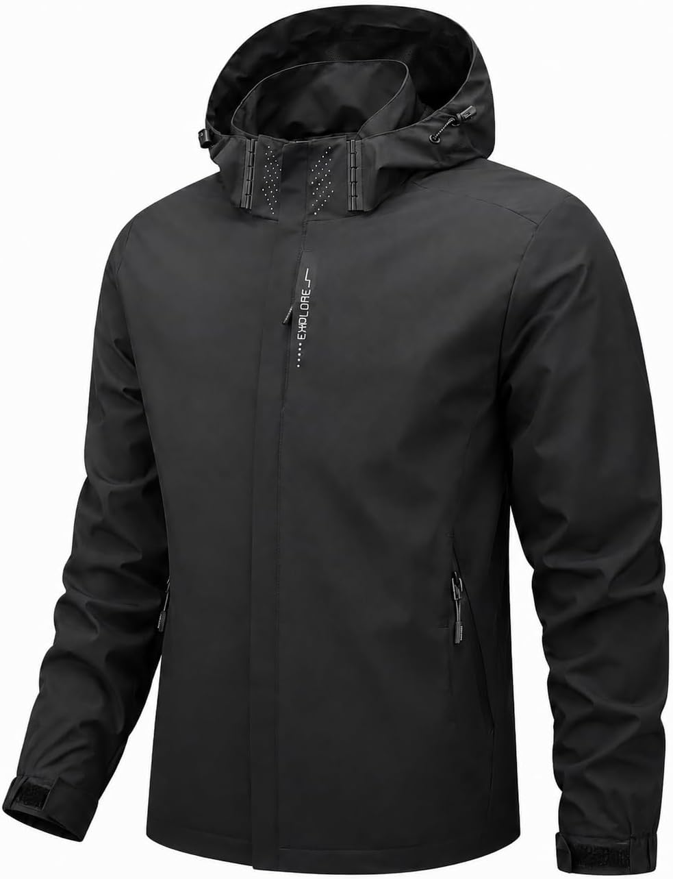 Mens Rain Jacket Waterproof Lightweight Coat Windbreaker Jackets for Men with Hood