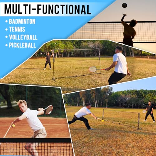 FDLS 10FT Portable Badminton Pickleball Net with Carry Bag for Indoor Outdoor, Height Adjustable| Easy Setup - Thumbnail 4