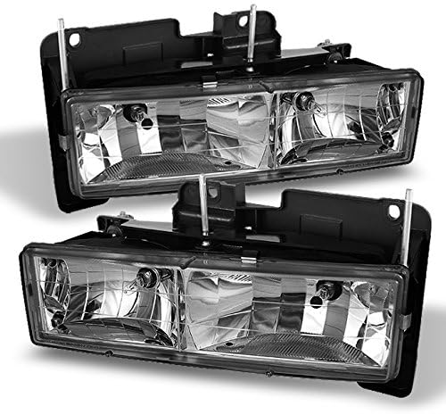 AKKON - For Chevy C/K 1500/2500/3500 Tahoe Suburban Silverado Full Size C10 Headlights LH/RH Chrome Headlight