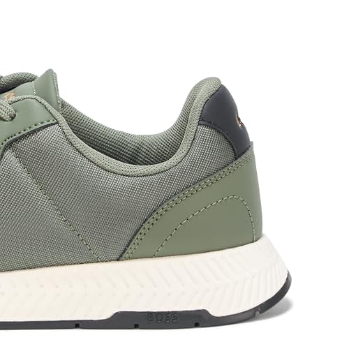 Image of BOSS Men's Leather Mix Low Top Sneaker | Casual Shoes
