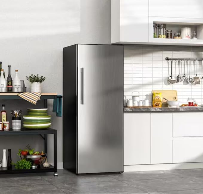 11 Cu. Ft. Convertible Freezer/Refrigerator, Auto Defrost, Garage Ready, Stainless Steel.