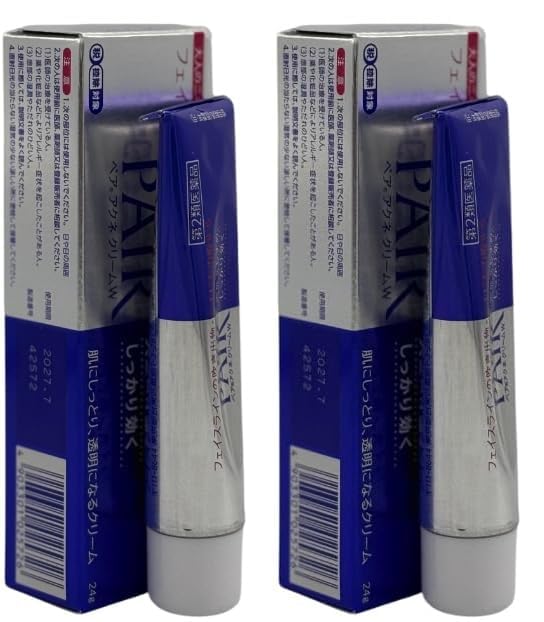 Lion PAIR Acne Cream W Reduces Itching Blemishes Rashes Redness Pack of 2 x 24g (0.85oz). (With English Instructions)