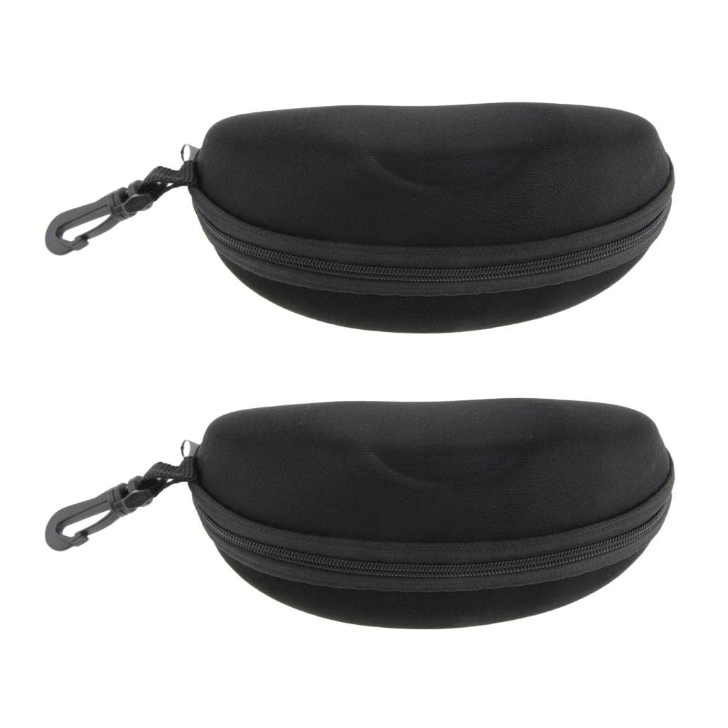 2x Portable Zipper Spectacle Sunglass Eyeglass Case Box Storage Pouch Black|Sunglass For Woman With Storage Box, Trending, Stylish & Durable Sunglasses, Lightweight Large Frame for Woman|-image-16