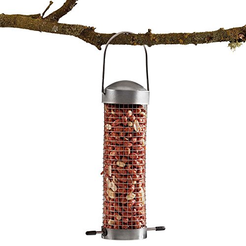 Image of Supa Wild Bird Feeder Domed Stainless Steel Nut Seed Holder by Happy Beaks (Small (350g)